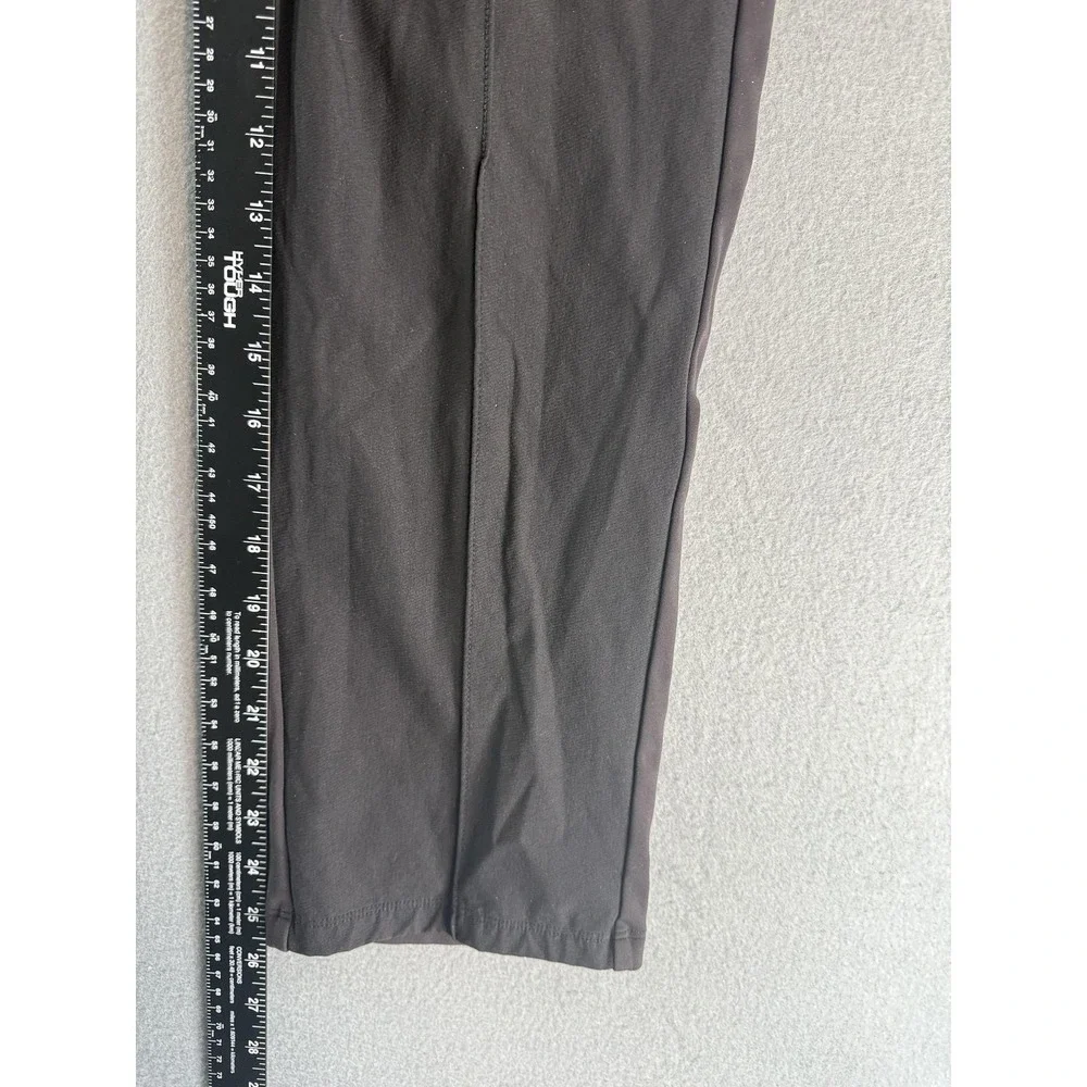 Athleta Ankle Pants Womens 6 Black Stretch Elastic Waist Travel Athletic Pockets